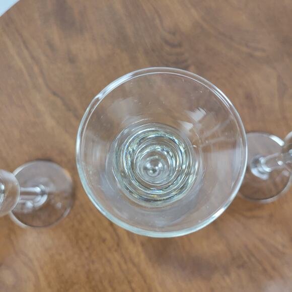 Vintage MCM Blown Clear Glass Cordial Liquor Cocktail 6" Tall Set of 4‎ Glasses - Picture 3 of 13